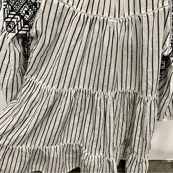 Free People Black and White Lola Embroidered Mini Dress - Picture 6 of 10